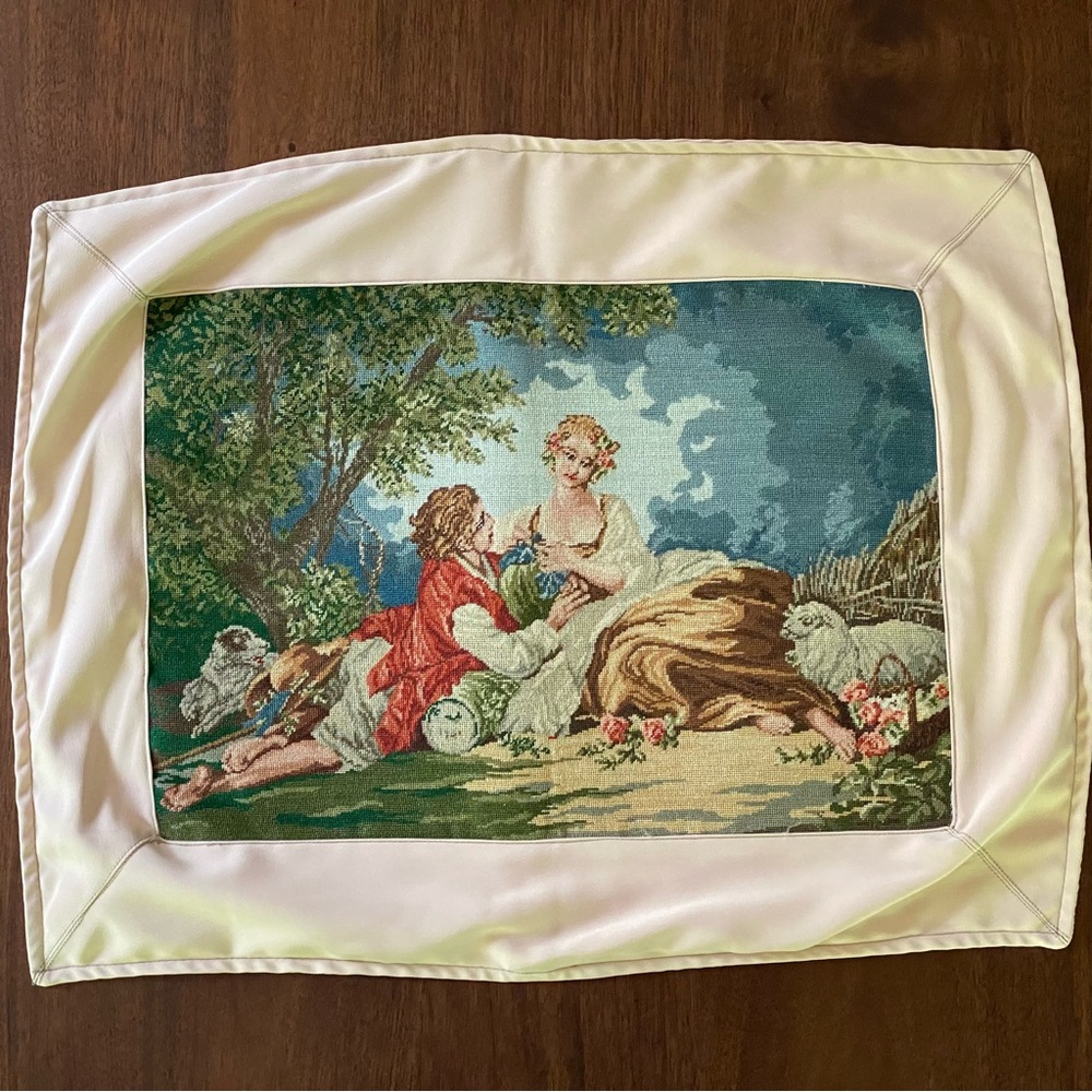 Original Wiehler Gobelin Handmade “The shepherd's idyll” tapestry